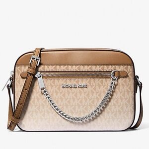 Michael Kors Jet Set Large Ombré Signature Logo Crossbody Body